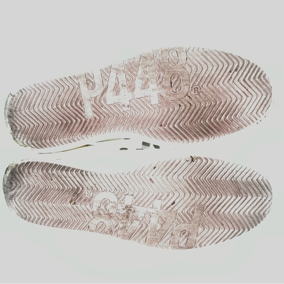 P448 White Leather Sneakers with Beige Accents - Picture 13 of 13